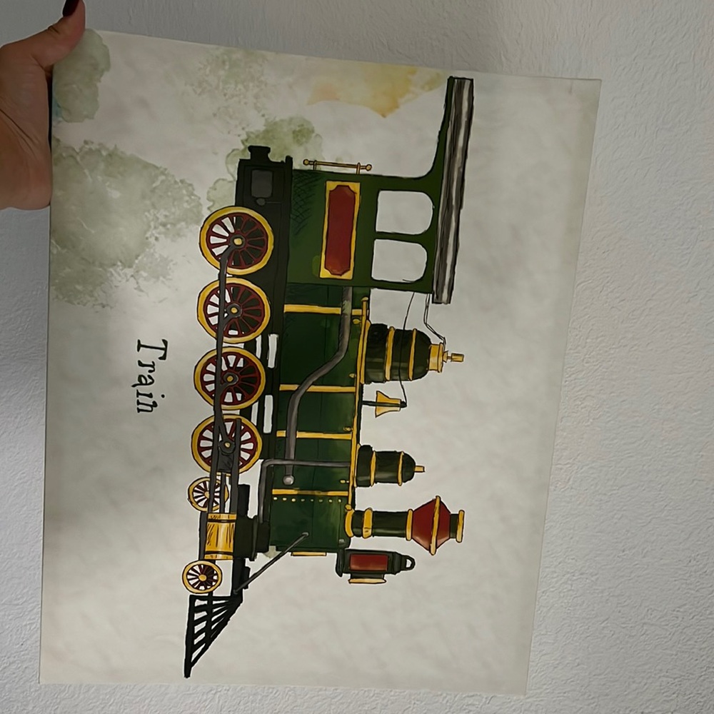 Train wall hanging picture